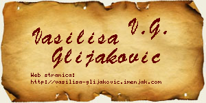 Vasilisa Glijaković vizit kartica